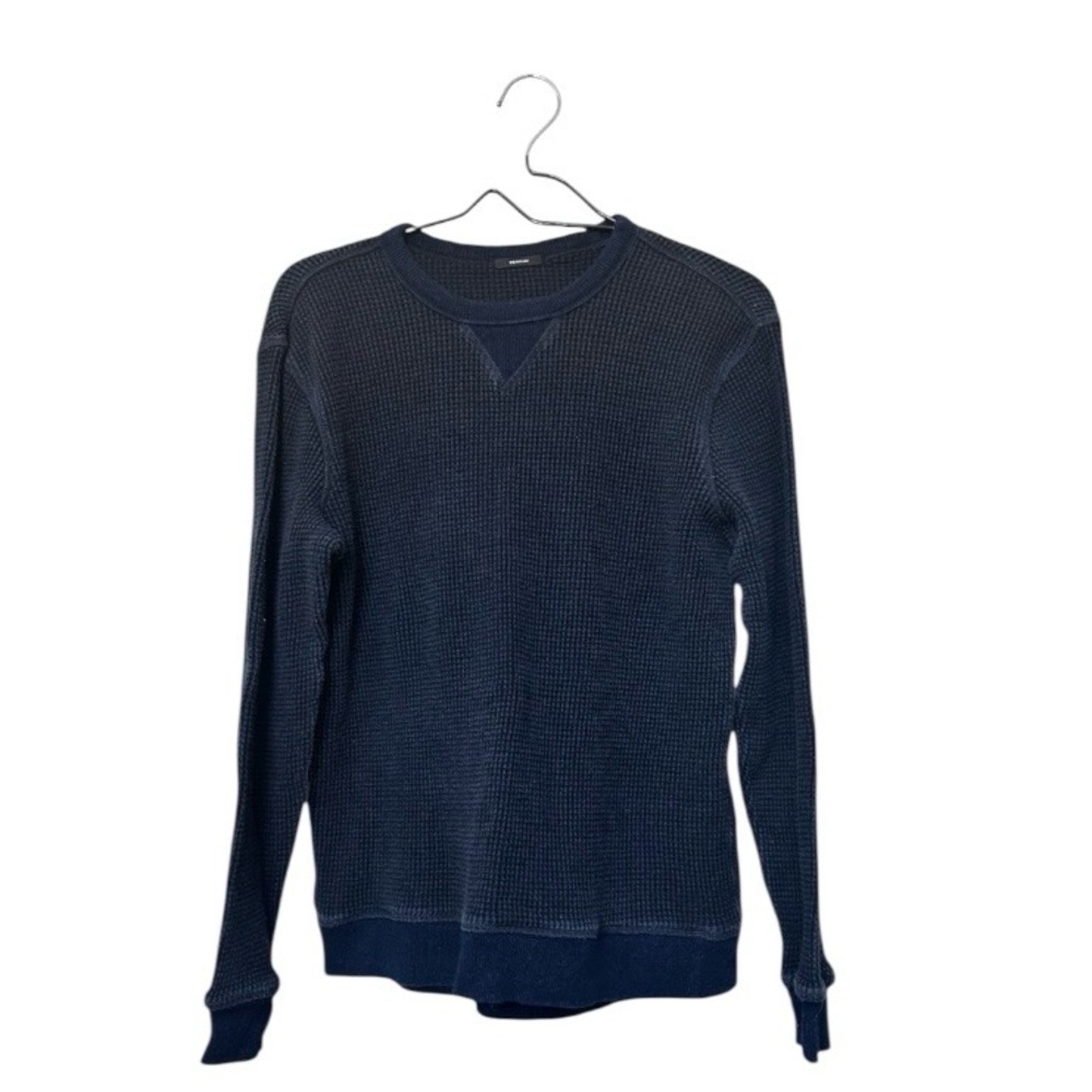 Denham The Jeanmaker Waffle Knit Graphic Sweatshirt Size Medium Made In Japan